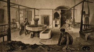 A tatárfürdő pihenőszobája, kiadó: Auguste Bry alkotó: French School