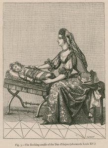 A dAnjou herceg ringató bölcsője (majd XV. Lajos) alkotó: French School