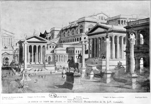 Az ókor római fóruma, Giambattista Gatteschi rekonstrukciója alkotó: French School