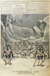 A Snow Ballet, Jacques Offenbach (1819-90) Voyage dans la Lune című művéből a Le Petit Journalból, 1892. április 16. alkotó: French School