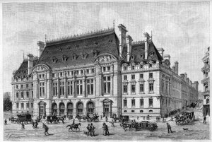 A Sorbonne-t 1887-ben újították fel a rue des Ecoles felől. alkotó: French School