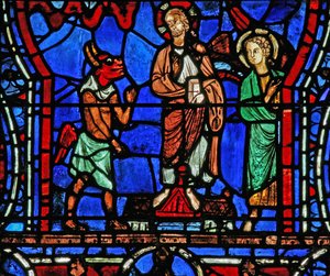 Krisztus megkísértése a templomban (w30a) alkotó: French School