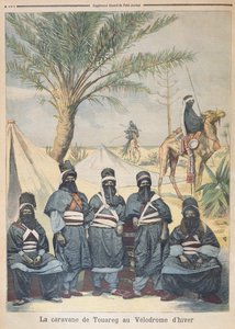 A tuareg karaván a téli velodromon, illusztráció a Le Petit Journalból, 1894. június 4.