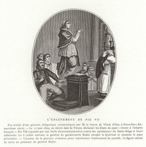 VII. Pius pápa elrablása, Róma, 1809. július 6 alkotó: French School