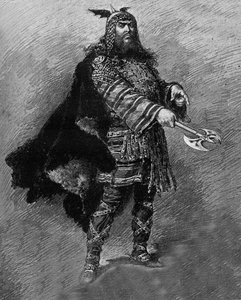 Dumaine színész „” Attila” szerepében, egy négy felvonásos és verses drámában, Etienne Charles Henritől, Bornier vikomttól (1825-1901), akit a Theatre de l