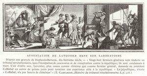 Antoine Lavoisier letartóztatása a laboratóriumában, 1794 alkotó: French School