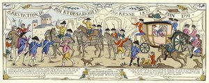 XVI. Lajos francia és családja, Varennes letartóztatása 1791. június 22-én alkotó: French School