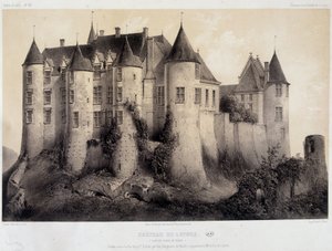 Luynes kastélya - Litográfia alkotó: French School