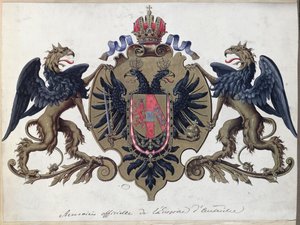 Az Osztrák Birodalom címere, 1867 előtt alkotó: French School