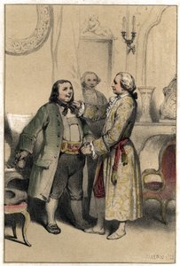 Joseph Haydn zeneszerző fogadott egy férfit, aki megkérte, hogy készítsen menüettet lánya esküvőjére. Valerio két árnyalatú „” Scenes de la vie des hommes híres””” metszetéből vett lemez. 1843. alkotó: French School