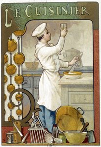 The cook - Chromolithography 1900 alkotó: French School