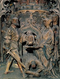 Keresztelő Szent János halála Keresztelő János fejét egy fennsíkra helyezik, amelyet Salome ajándékoz édesanyjának. A Cathedrale Notre-Dame d