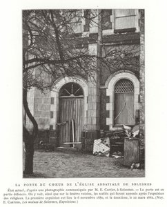A franciaországi Solesmes apátsági templom kórusának ajtaja alkotó: French School