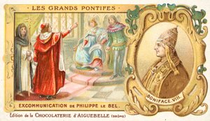 IV. Fülöp franciaországi kiközösítése VIII. Bonifác pápa által alkotó: French School