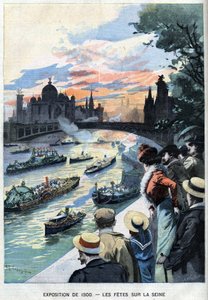 Lakomák a szajnán Párizsban az 1900-as világkiállításon – a „Le Petit Parisien”-ben” alkotó: French School