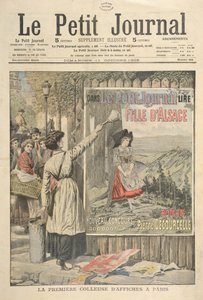 Az első női plakát Párizsban, a Le Petit Journalból, 1906. október 11
