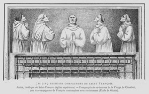 Assisi Szent Ferenc első öt társa (litho) alkotó: French School