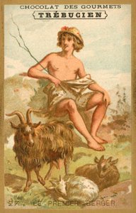 Az első pásztor (chromolitho) alkotó: French School