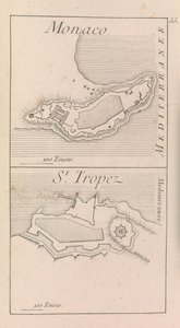 Monaco és St. Tropez erődítményei, 1760 körül (nyomtatás) alkotó: French School