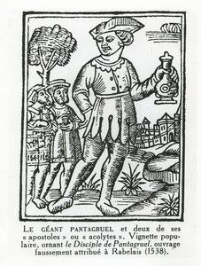 Az óriás Pantagruel és két apostola, a Pantagruel tanítványból alkotó: French School