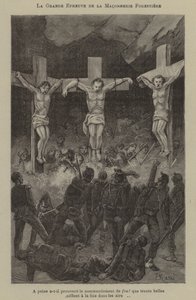 Az erdő kőműveseinek nagy próbája (metszet) alkotó: French School