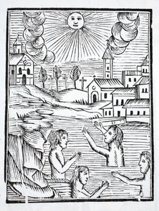 A Bourgogne-i Alise gyógyvizét, Saint Reine halálának helyét betegek látogatják alkotó: French School