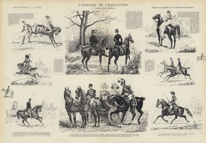 A lovaglás története (litho) alkotó: French School