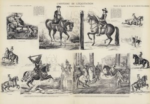 A lovaglás története (litho) alkotó: French School