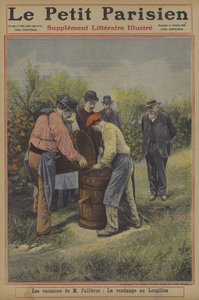 Fallieres francia elnök ünnepei: szőlőszüret otthonában, Loupillon faluban (színes litó) alkotó: French School