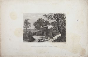Napóleon háza Elba szigetén, Schroeder metszete alkotó: French School
