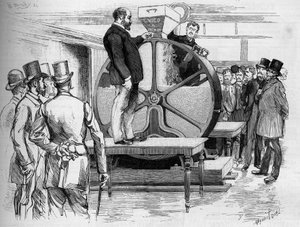 Panama kötvényeinek bevezetése az igazgatók jelenlétében 1888-ban. alkotó: French School
