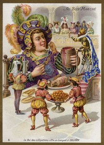 A liliputiak királya lakomát rendez Gullivernek (chromolitho) alkotó: French School