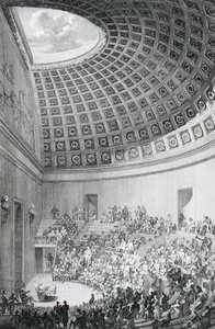 Az 1780-ban kiadott „A párizsi sebészeti iskola leírása” című előadóterem a római Pantheon mintájára (metszet) alkotó: French School
