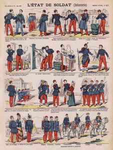 Egy francia gyalogos katona élete (színes litó) alkotó: French School
