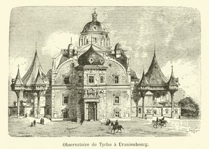Tycho Brahe csillagvizsgálója Uranienbourgban (metszet) alkotó: French School