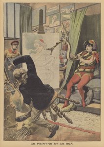A festő és a boa constrictor (színes litó) alkotó: French School
