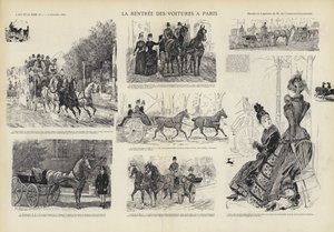 A kocsik visszatérése Párizsba (litho) alkotó: French School