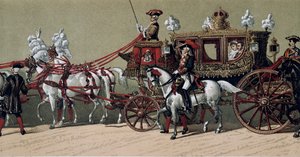 A királyi kortezs XII. Alfonz spanyol király (1857-1885) és Marie Christine de Teschen (1858-1929) 1879-es házasságában (festmény) alkotó: French School