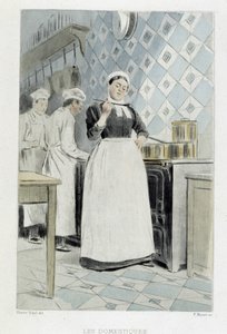 A szolgák: a tűzhely - Octave Uzanne „Nos contemporains” című művében alkotó: French School