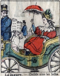 A hét halálos bűn: a vágy. Epinális képalkotás a 19. század végén. (I sette peccati o vizi capitali) alkotó: French School
