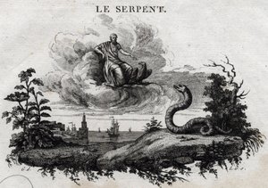 A kígyó. Esope meséje. (Görög író Esopo vagy Ecopus, Kr. e. 6. század) Írta Guillaume Montfort és Gravees Beauble 1801-ben. alkotó: French School