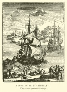 A lAimable megakadása, Matagorda Bay, Texas, 1685 alkotó: French School