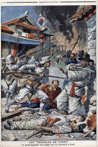 Korea bajai, a szöuli emutierekkel küszködő japán gárda, Yi-Yeung lemondásának tartalma – „Le Petit Journal” augusztus 4. alkotó: French School