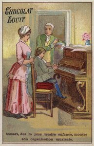 A nagyon fiatal Mozart, aki megmutatja zenei tehetségét alkotó: French School