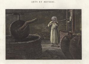 A présjét gondozó ecetkészítő (színes gravírozás) alkotó: French School