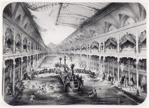 A Champs-Elysees vízi tornacsarnoka Párizsban, 1847 alkotó: French School