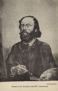 Theodore Rousseau, francia festő (litográfia) alkotó: French School