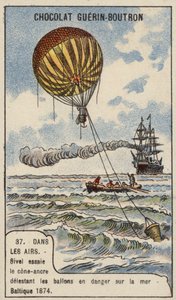Theodore Sivel egy kúp alakú ballon horgonyt tesztel a Balti-tenger felett alkotó: French School
