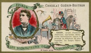 Thomas Edison amerikai feltaláló (chromolitho) alkotó: French School