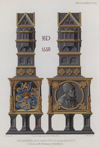 1550-ből származó cserépkályha alkotó: French School